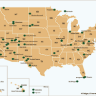 National Parks & States Map USA