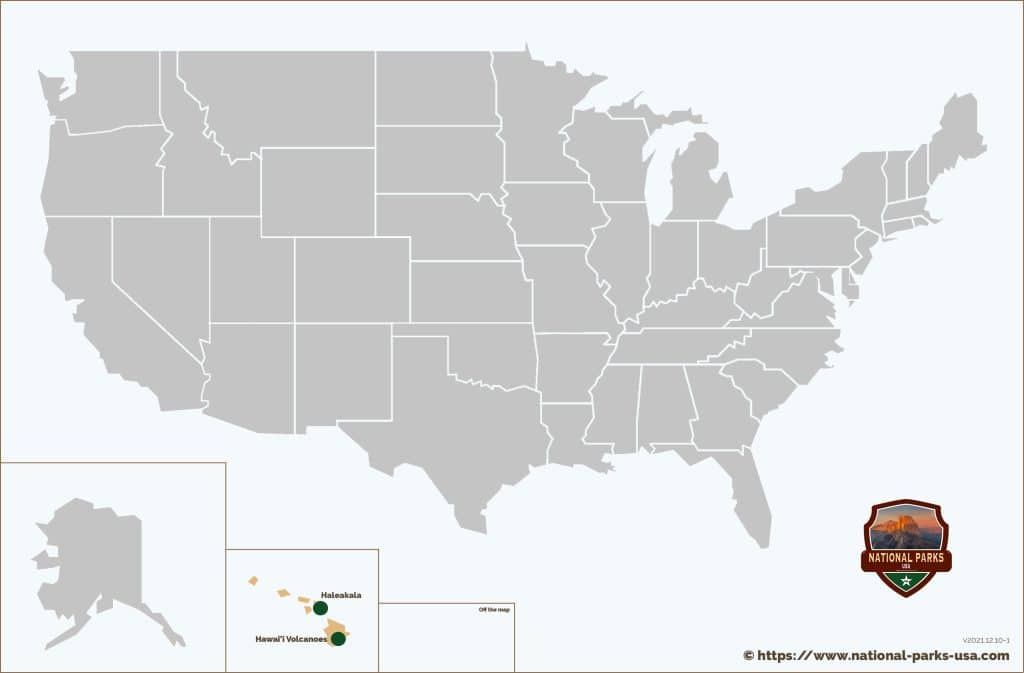 National Parks Hawaii Map