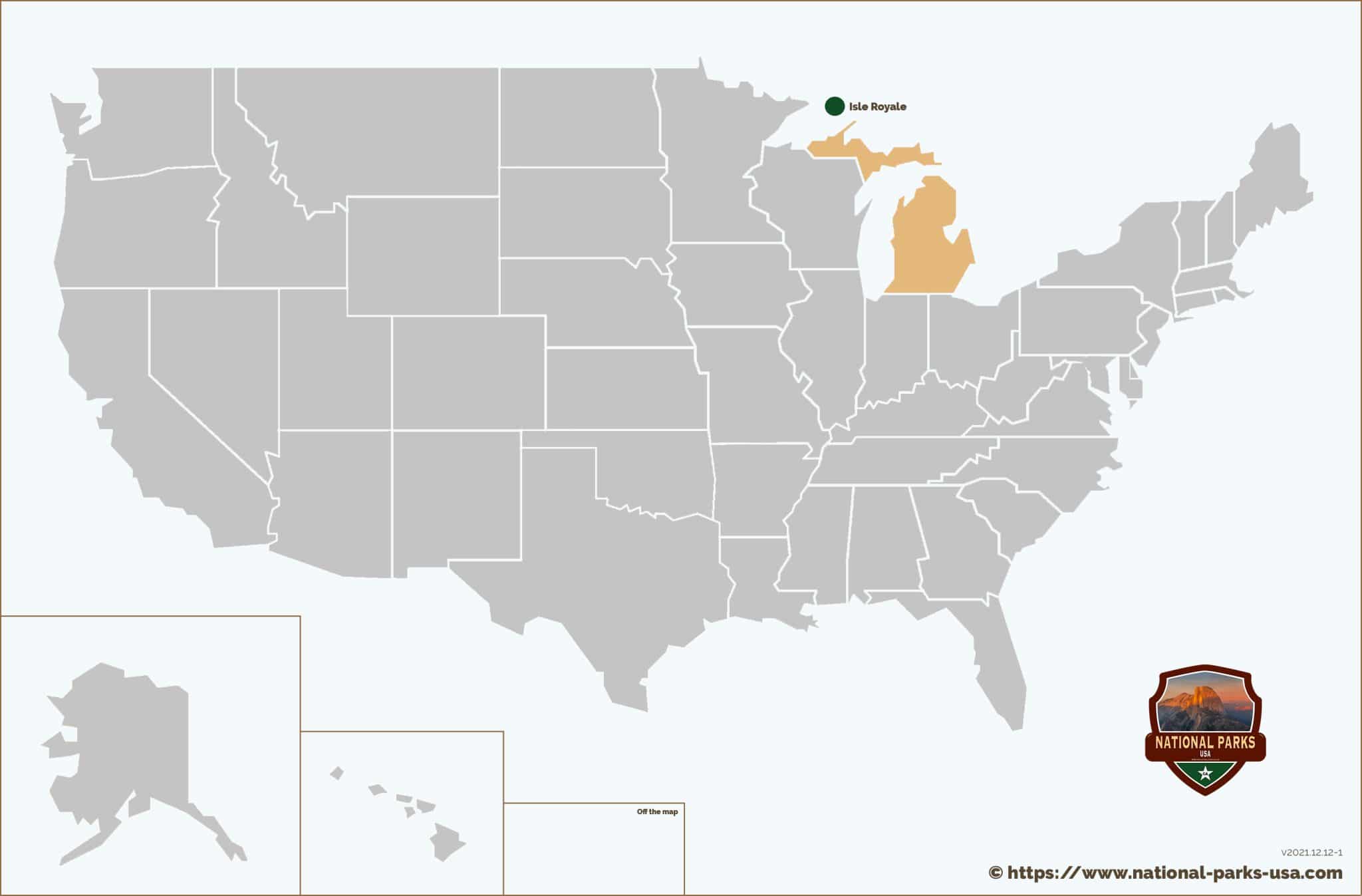 National Parks List Overview National Parks In The USA National Parks Michigan Map 2048x1347