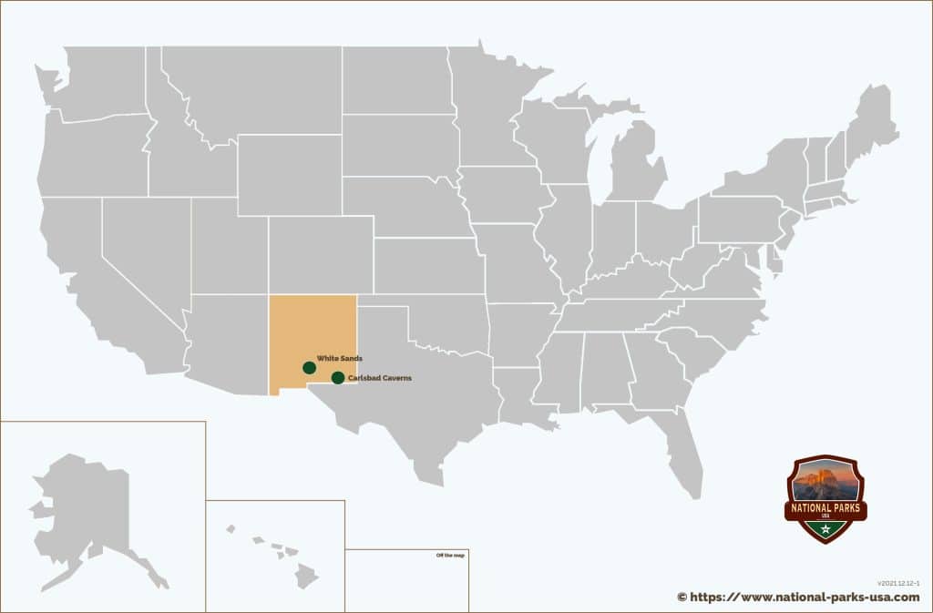 National Parks New Mexico Map
