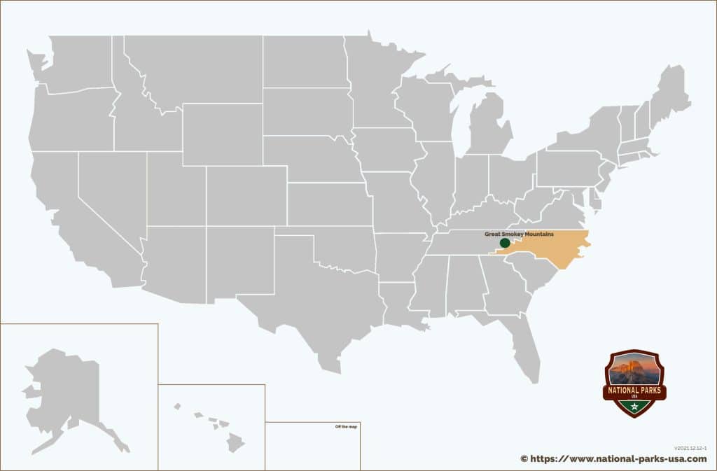National Parks North Carolina Map