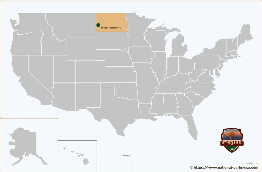 National Parks North Dakota Map