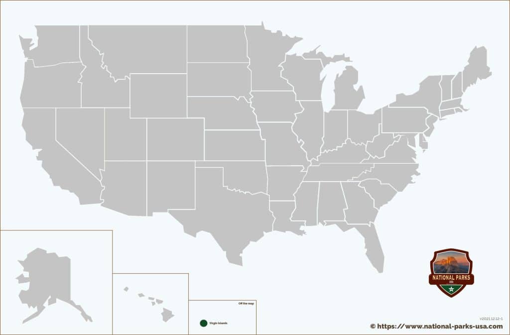 National Parks Virgin Islands Map