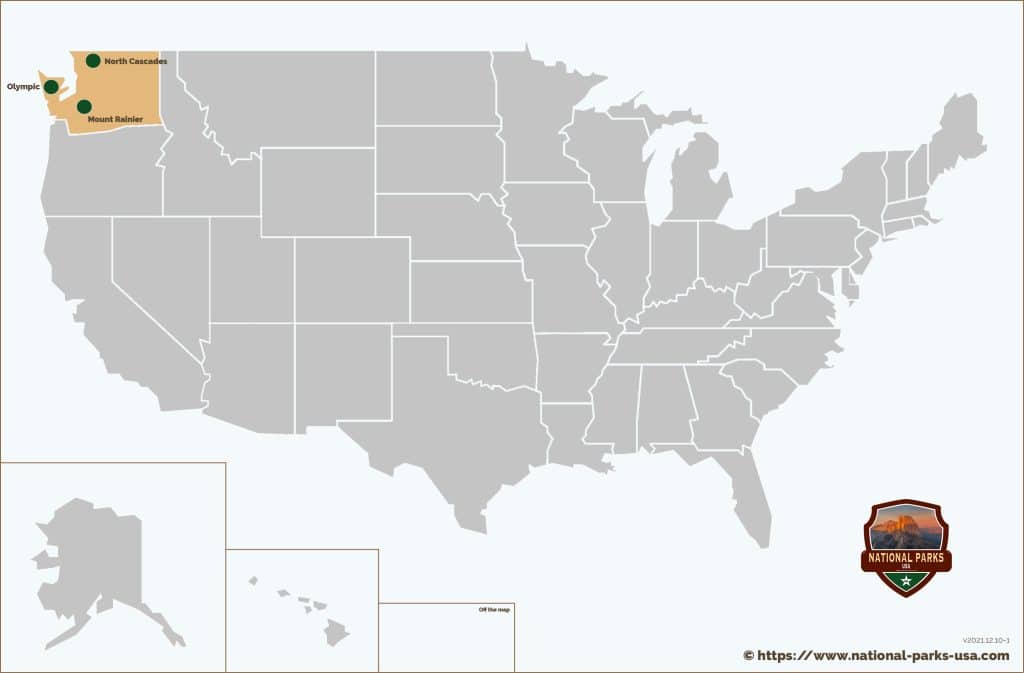 National Parks Washington Map