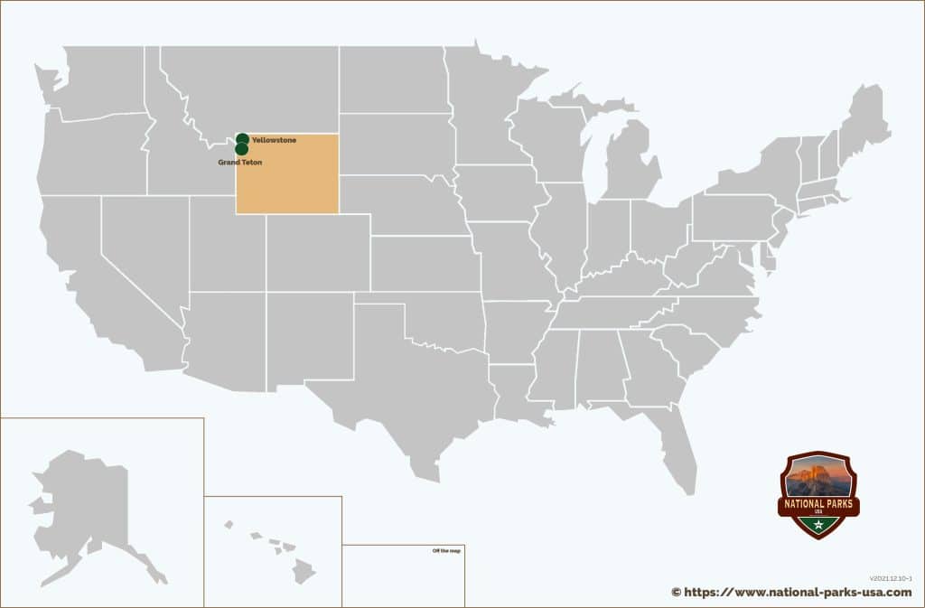 National Parks Wyoming Map